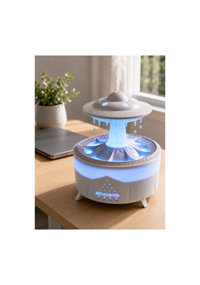 Astraltech 350 Ml Ufo Tasarımlı Ultrasonik Hava Nemlendirici Yağmur Efektli Gece Lambası