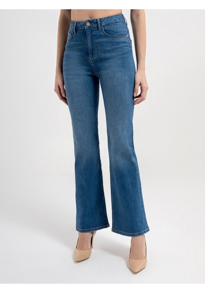 Flare Regular Fit Kadın Pantolon Denim