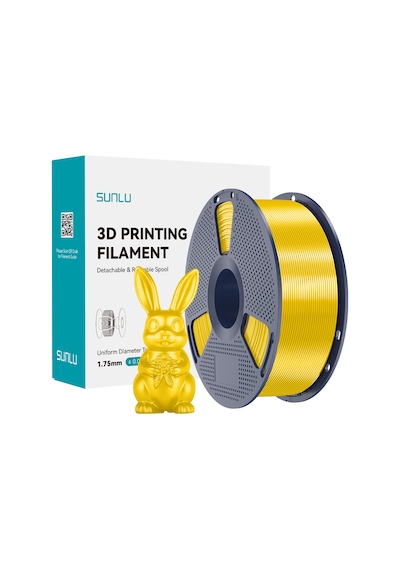 Sunlu Sarı Silk Pla+ Filament - 1.75mm - 1 Kg