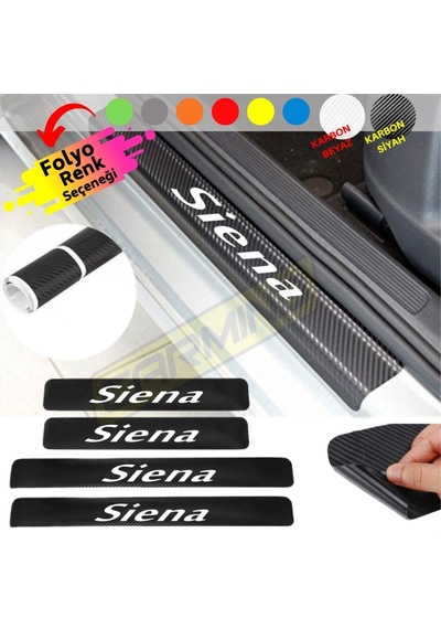 Fiat Siena Kapı Eşiği Sticker (4 Adet) New