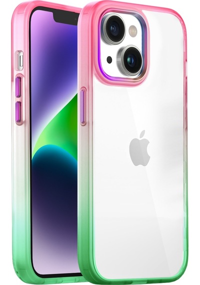 Buff Apple Uyumlu iPhone 14 Plus Air Bumper Rainbow Kilif 560957132