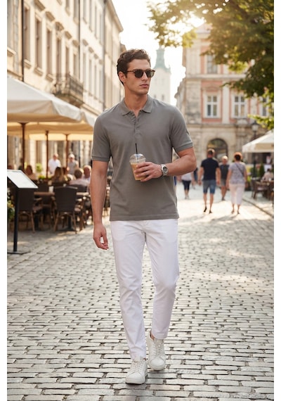 Buratti Erkek Polo Yaka T Shirt 5902127 Açık Yeşil Açık Yeşil