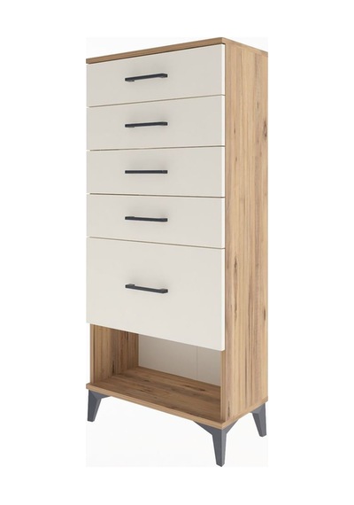 Arges Dolap 5 Çekmeceli 60x30x134 Çam-aytaşı Çam