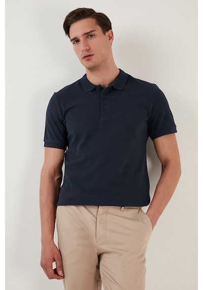 Buratti Pamuklu Regular Fit Düğmeli Erkek Polo Yaka T Shirt 5902127 Indigo