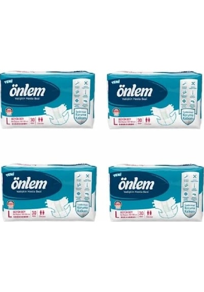 Önlem Belbantlı Yetişkin Bezi Büyük Boy L 120 Adet