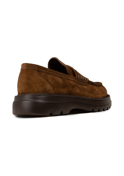Deery Erkek Hakiki Süet Taba Renk Loafer Ayakkabı - 02006mtbae02 Taba