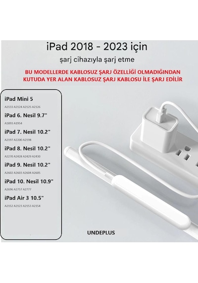 Palm-rejection Wireless Şarj Eğilim Çizim Apple Uyumlu iPad  2.nesil 2018 Sonrası Dokunmatik Kalemi Pencil 2.nesil