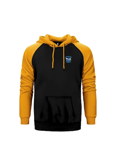 New Orelans Blue Sarı Renk Reglan Kol Kapşonlu Sweatshirt Sarı