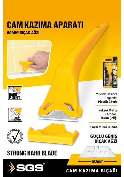 Sgs180 Cam Seramik Fayans Kazıma Temizleme Aparatı