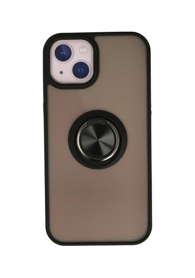 Newface Apple iPhone Uyumlu 13 Kılıf Montreal Yüzüklü Silikon Kapak Glblseme - 99 - Siyah
