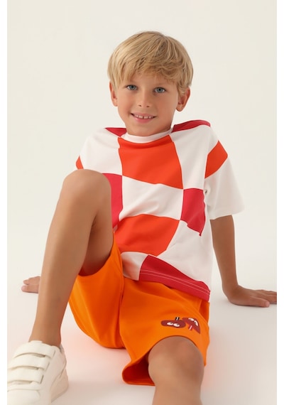 Rolypoly Geometic Turuncu Erkek Çocuk Bermuda Takım 5274-42928 Krem Rolypoly Geometic Turuncu Erkek Çocuk Bermuda Takım 5274-42928 Krem