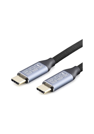 Type-c Usb 3.2 Gen2 20 Gbps 100w 4k 60hz Şarj Ve Data Kablosu 0.5 M Siyah Hdx7880 Evimdeyokyok