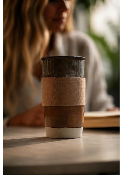 Travel Mug - Element Serisi - Terra Beyaz - Çok Renkli