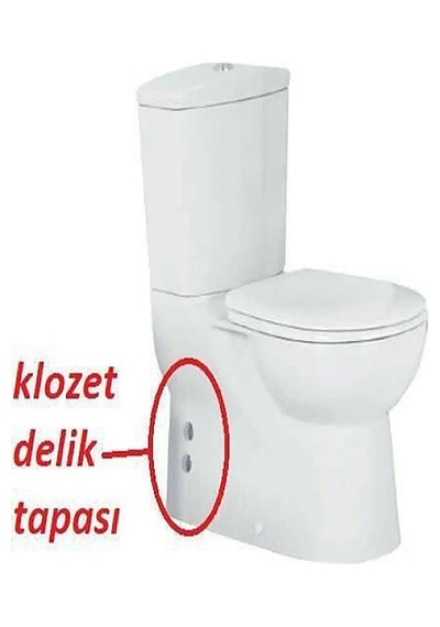 Meriva M54 Klozet Temiz Su Girişi Delik Kapatma Tapası Contalı Krom Renk 2adet 2 Adet