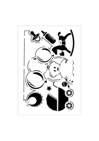 Cadence Çocuk Desen Stencil Şablon 21X30 Kcs-006