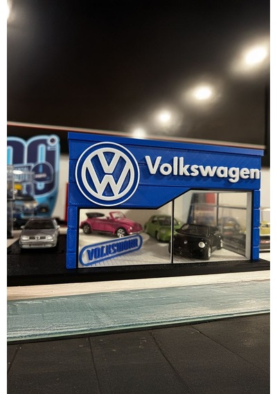 Volkswage Showroom Tasarımlı Dekoratif Diorama 1:64