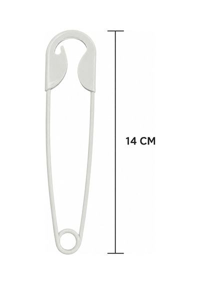 Fugo Kancalı Saç Tokası Çengelli Toka 14 Cm Yarım Toplama Saç Aksesuarı Beyaz