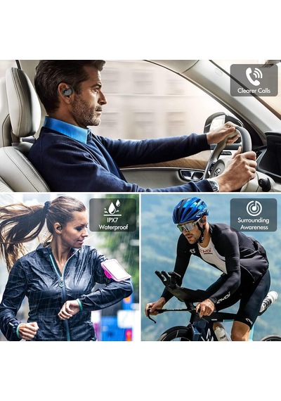 Kablosuz Kulaklıklar Kulak Tomurcukları Üzerinden Bluetooth Kulaklıklar Sürüş Egzersizi İçin Hava İletim Kulakl