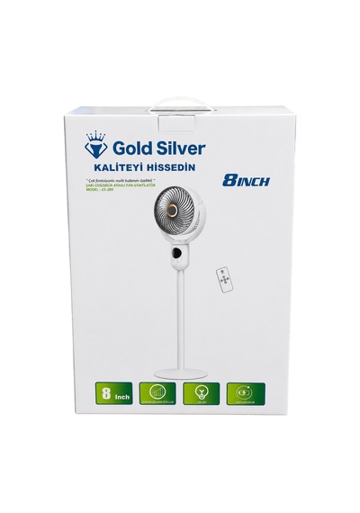 Gold Silver Gs-289 Akıllı Şarj Edilebilir Vantilatör