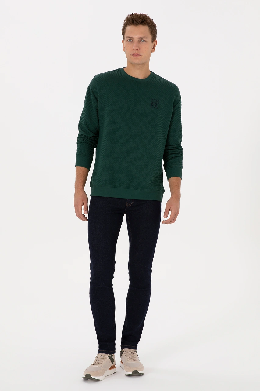 U.S. Polo Assn. Erkek Oversize Fit Bisiklet Yaka Koyu Yeşil Sweatshirt 50310006-VR079 U.S. Polo Assn. Erkek Oversize Fit Bisiklet Yaka Koyu Yeşil Sweatshirt 50310006-VR079