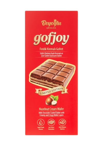 Beyoğlu Çikolata Gofjoy Sütlü Çikolata Kaplı Çıtır Gofret Tablet 150 Gr.