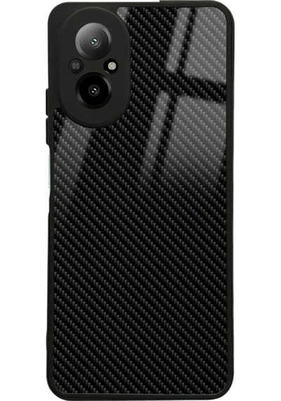 Oppo Realme 12 Lite Carbon Tasarımlı Glossy Telefon Kılıfı Çok Renkli