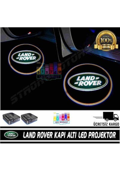 Land Rover Araçlar İçin Pilli Yapıştırmalı Kapı Altı Led Logo N11.1145