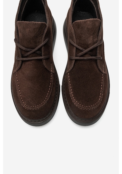 Luvishoes Luvi Shoes Lılya Kahverengi Süet Hakiki Deri Kadın Chukka Bot Süet Kahve