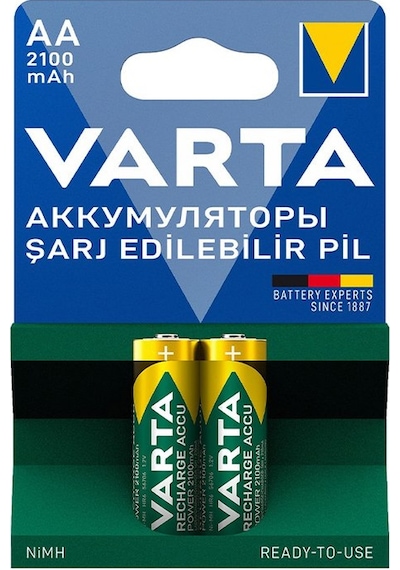 Varta HR6 1.2V 2100 mAh AA Ni-MH Şarj Edilebilir Kalem Pil 2'li