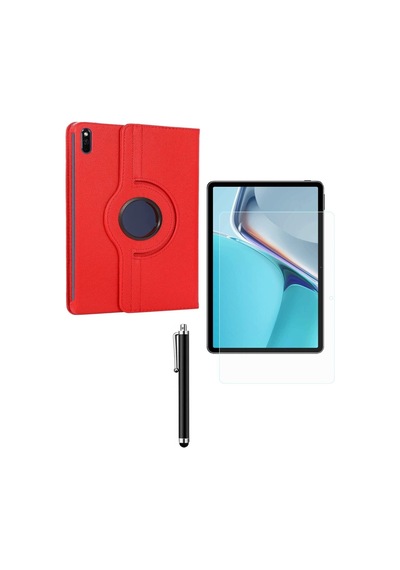 Huawei Matepad 10.4 Bah3-w09 Uyumlu 360 Dönerli Tablet Kılıfı 3lü Set Arka Kapak
