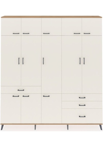 Arges Dolap 8 Raflı 4 Çekmeceli 3 Askılı 220x30x243 Çam-aytaşı/aytaşı Aytası/aytası Arges Dolap 8 Raflı 4 Çekmeceli 3 Askılı 220x30x243 Çam-aytaşı/aytaşı Aytası/aytası