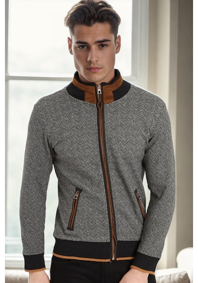 1021 Dewberry Erkek Sweatshırt-koyu Balıksırtı Siyah Koyu Balıksırtı Siyah