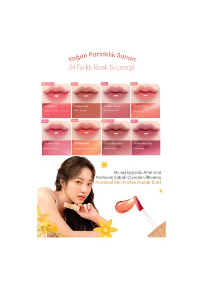 Dasique Yoğun Parlaklık Ve Canlı Renkler Sunan Kalıcı Tint Juicy Dewy Tint 24 Peach Fuzz 24 Peach Fuzz