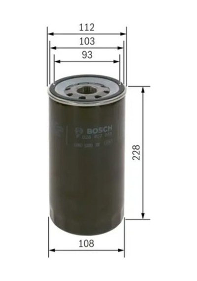 Bosch F026407048 Yag Filtresi 162zzz35020 1931099 2943301