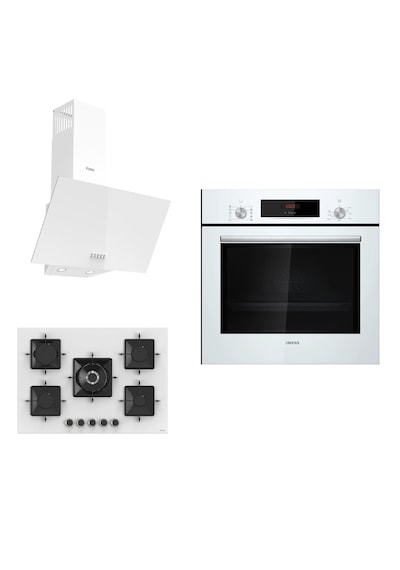 Siemens - Ferre HB012FBW1T - SS036 - D087 Beyaz Ankastre Set