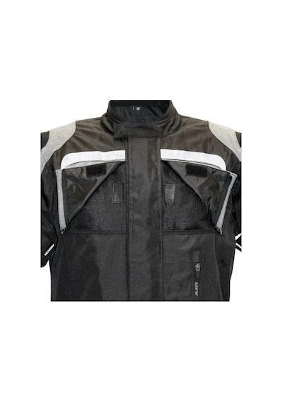 Venom Motosiklet Montu Long Siyah-gri Discovery Mont 4 Mevsim Uzun Motorcu Mont