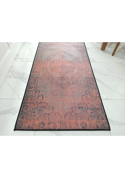 Eskitme Madalyon Desenli Kiremit Ve Antrasit Vintage Halı - 14924ou Kiremit Kırmızısı Ve Koyu Antrasi Eskitme Madalyon Desenli Kiremit Ve Antrasit Vintage Halı - 14924ou Kiremit Kırmızısı Ve Koyu Antrasi