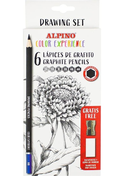 Alpino Color Experience 6 Lı Grafit Kalemi 1 Paket Dereceli Çizim Kalemi Eskiz Kalem Seti Kalemtraş Silgili