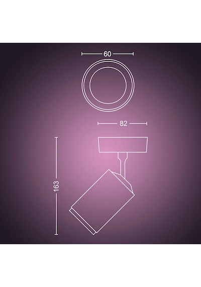 Philips Hue Fugato Single Spot Lamba, Akıllı Led Ampul Ile, Siyah Diğer