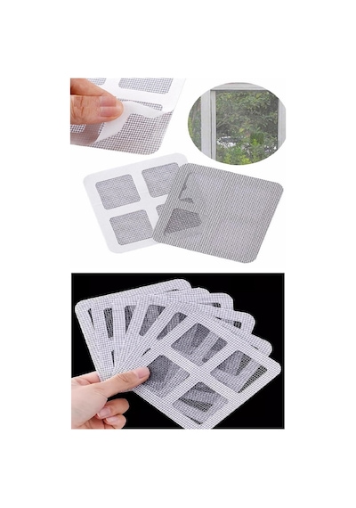 15 Adet Yapışkanlı Kesilebilir Sineklik Tamir Bandı 10x10 Cm Kapı Pencere Mh-137086953y