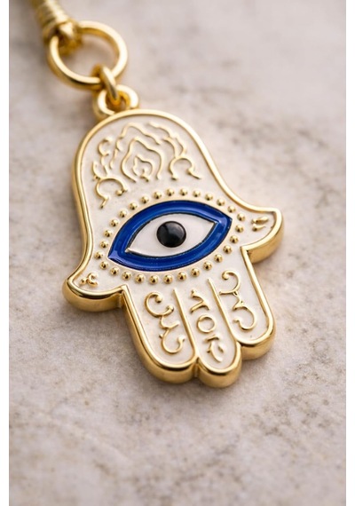 Fatma Eli Nazar Dikiz Aynası Süsü Evil Eye Araba Aynası Aksesuarı, Hamsa Nazar Boncuğu Araç İç Dekorasyonu 100CM-36W - 220V Standart