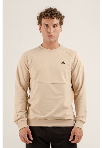 Airlife Saturn Ur7 Pro I Sıfır Yaka Erkek Sweatshirt Bej