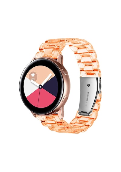 Samsung Galaxy Uyumlu Watch 3 41Mm Kordon 20Mm Şeffaf Baklalı Kordon