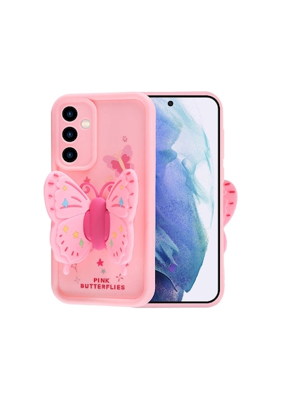 Zore Samsung Galaxy Uyumlu A55 Kılıf Kamera Korumalı Figür Tasarımlı Omsy Kapya Kapak - Pembe Açık