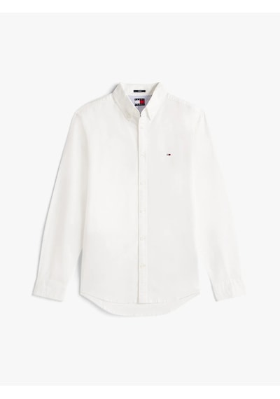 Tommy Hilfiger Tjm Reg Oxford Shırt Ext Erkek Beyaz Uk Gömlek - Dm0dm22836