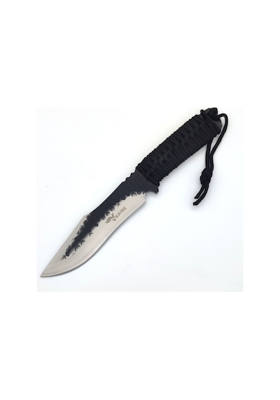 Valkyrie - 8Cr15 Kuzey Yıldızı Outdoor Paracortlu Kamp Bıçağı Siyah