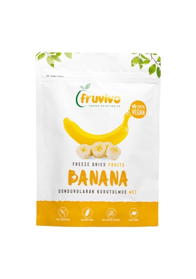 Fruvivo 3'lü Freeze Dry Paket - Ananas + Mango + Muz Tropikal Mix - Dondurularak Kurutulmuş Meyve Cipsi Şeker İlavesiz %100 Doğal Vegan 70 G