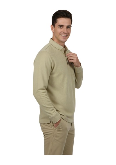 Raymons Erkek Gömlek Yaka Jakarlı Cepli Regular Fit Sweatshirt Bgl-st04957 Bej