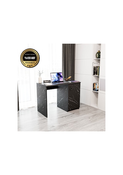Matilda Çalışma Masası Kapaklı Modern Tasarım Siyah Matilda Çalışma Masası Kapaklı Modern Tasarım Siyah