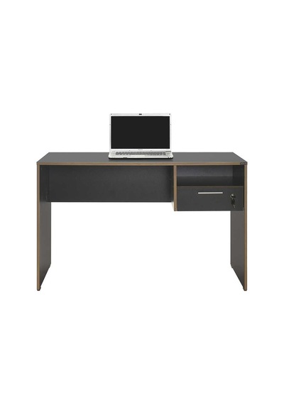 Concept Kilitli Çekmeceli Çalışma Masası-antrasit-kontra 120x75x60 Cm Gxyxd